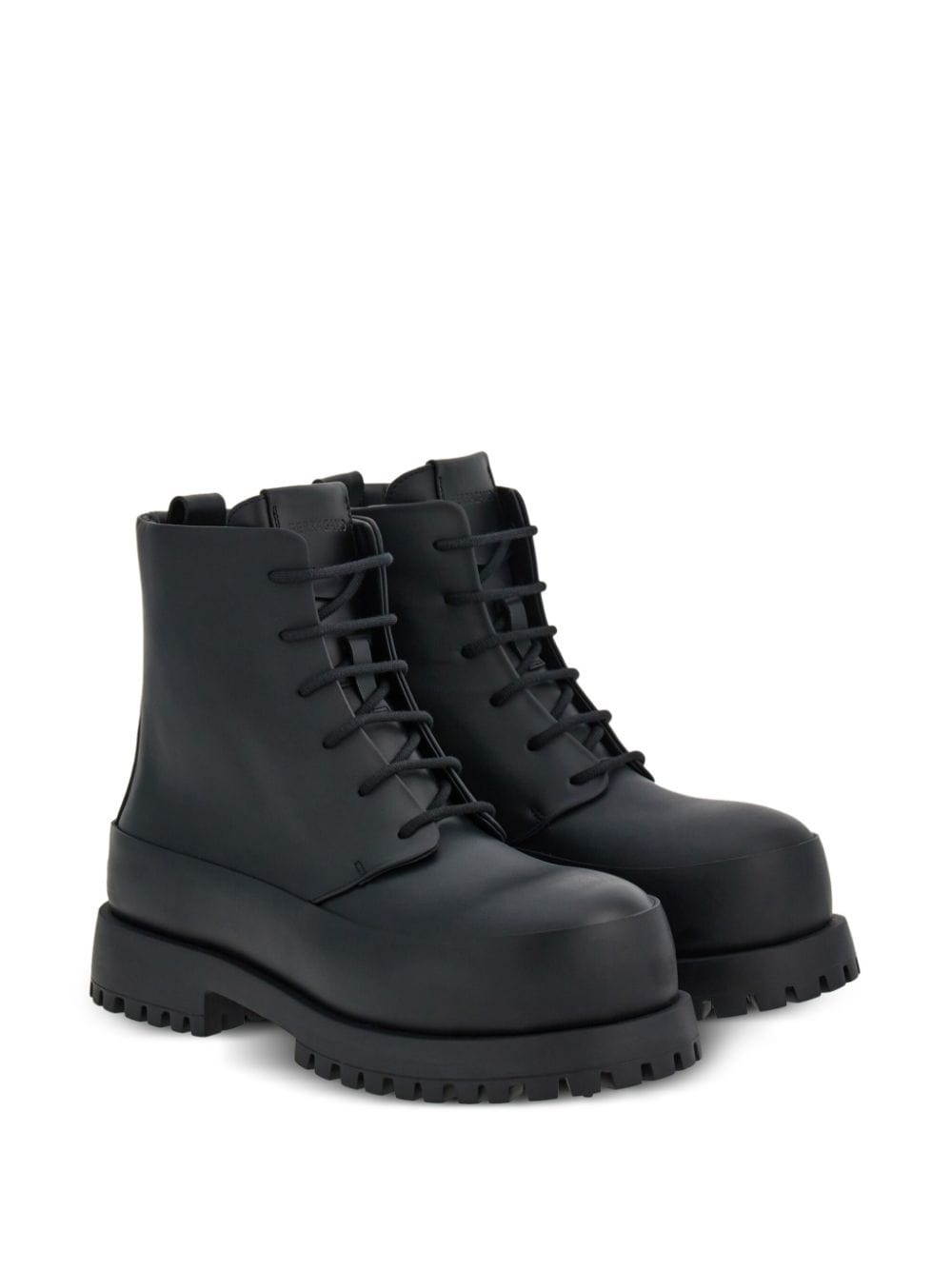 lace-up leather combat boots - 2