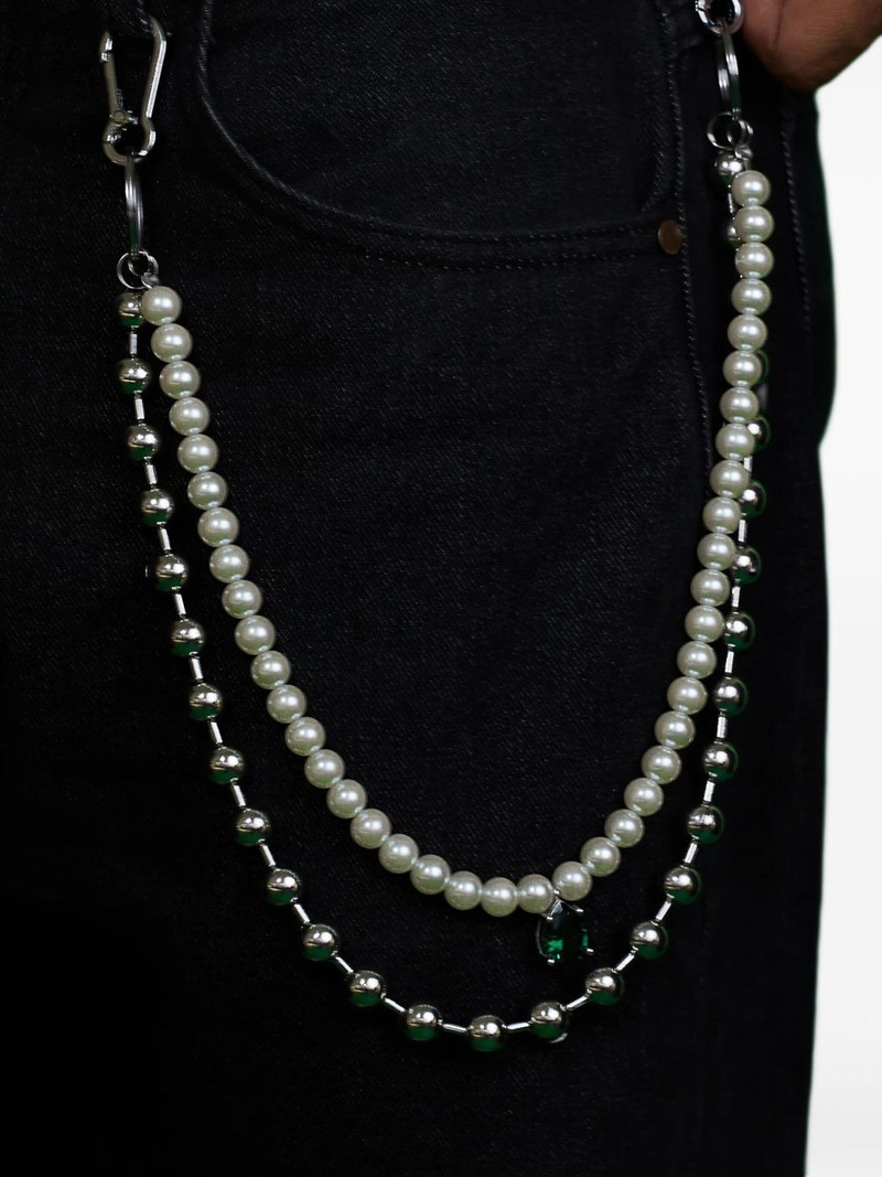 VEERT pearl-embellished key chain outlook