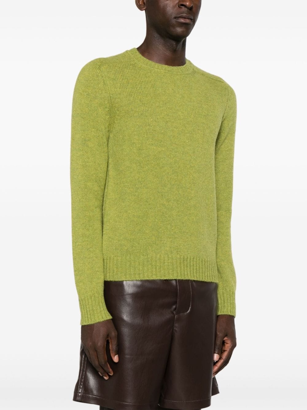 logo-embroidered wool jumper - 3
