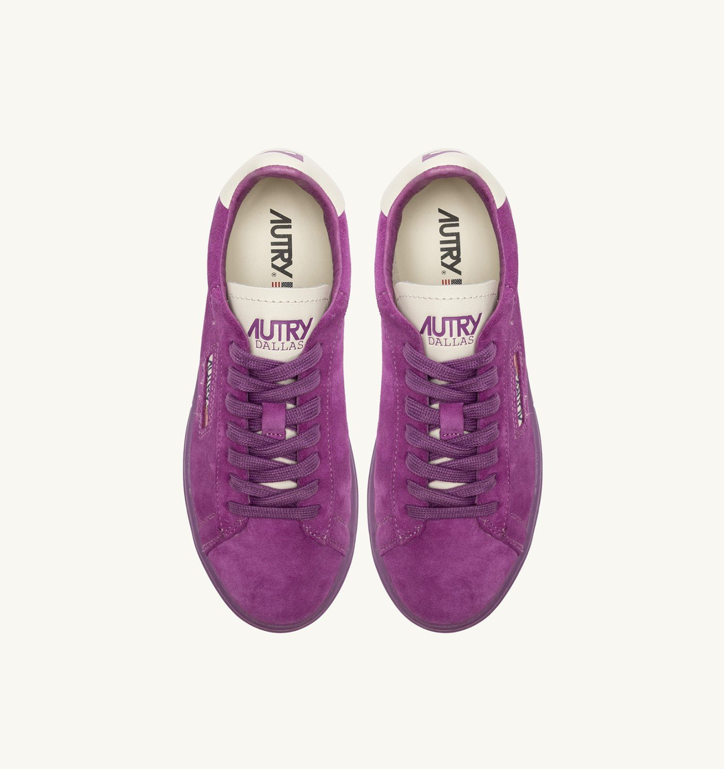 DALLAS LOW SNEAKERS IN MARSHMALLOW AND HYACINTH VIOLET SUEDE - 5