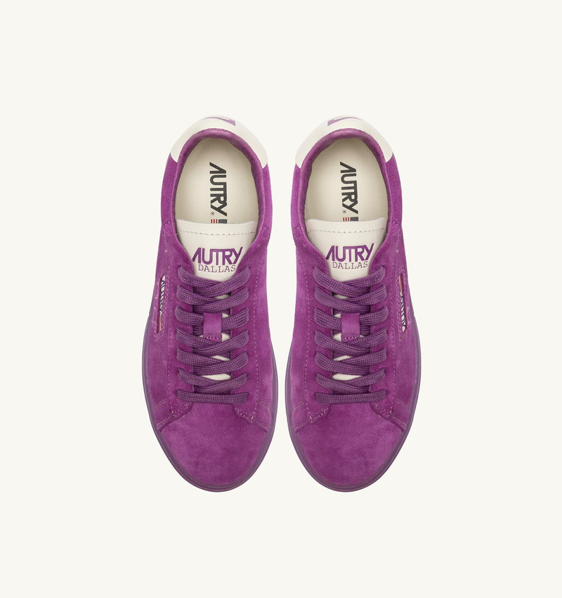 DALLAS LOW SNEAKERS IN MARSHMALLOW AND HYACINTH VIOLET SUEDE 5