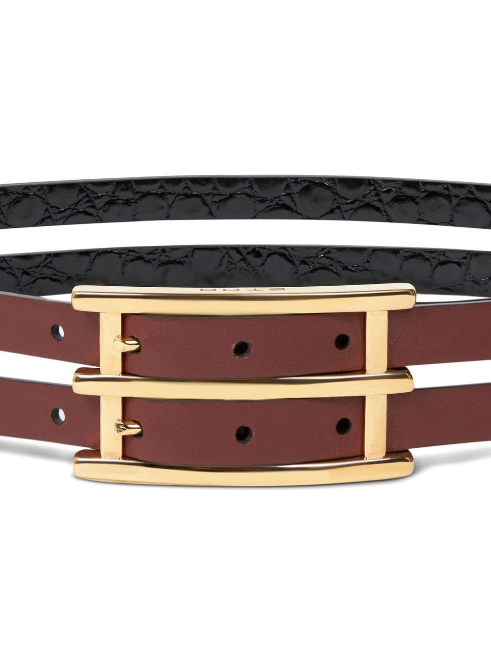 double-buckle reversible belt - 2