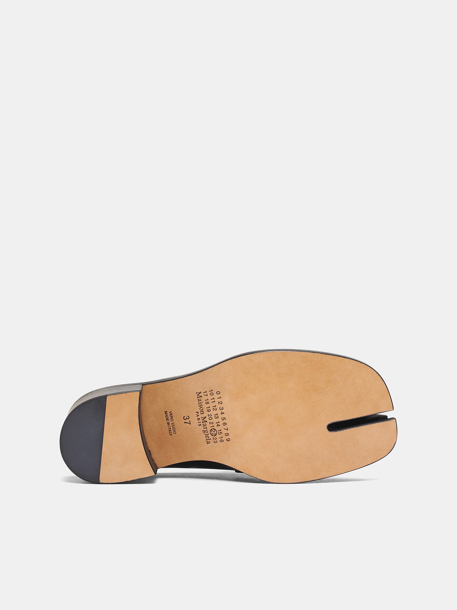 Black Polished Tabi Penny Loafers - 6