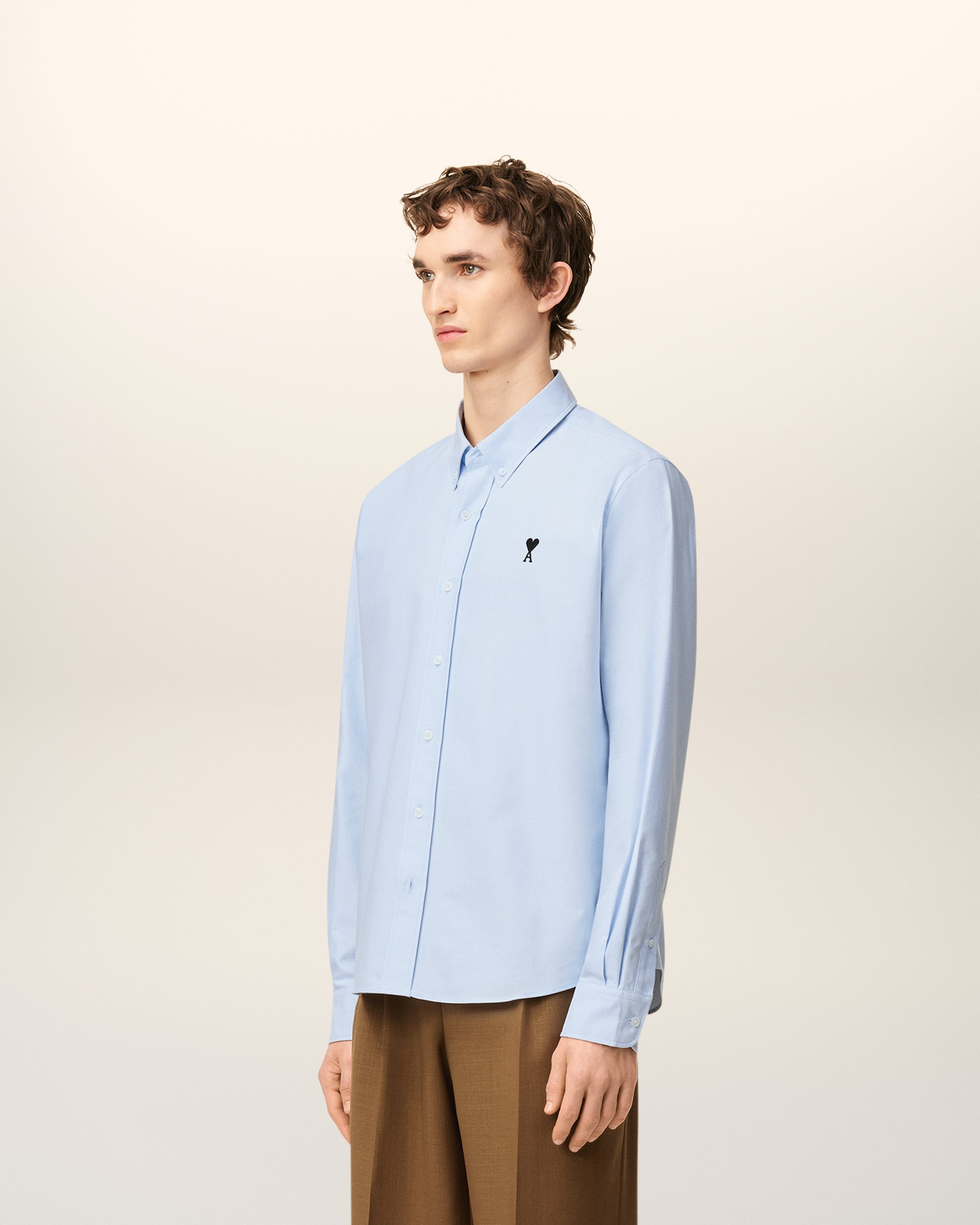 BLUE COTTON BUTTON DOWN  AMI DE COEUR  SHIRT - 6