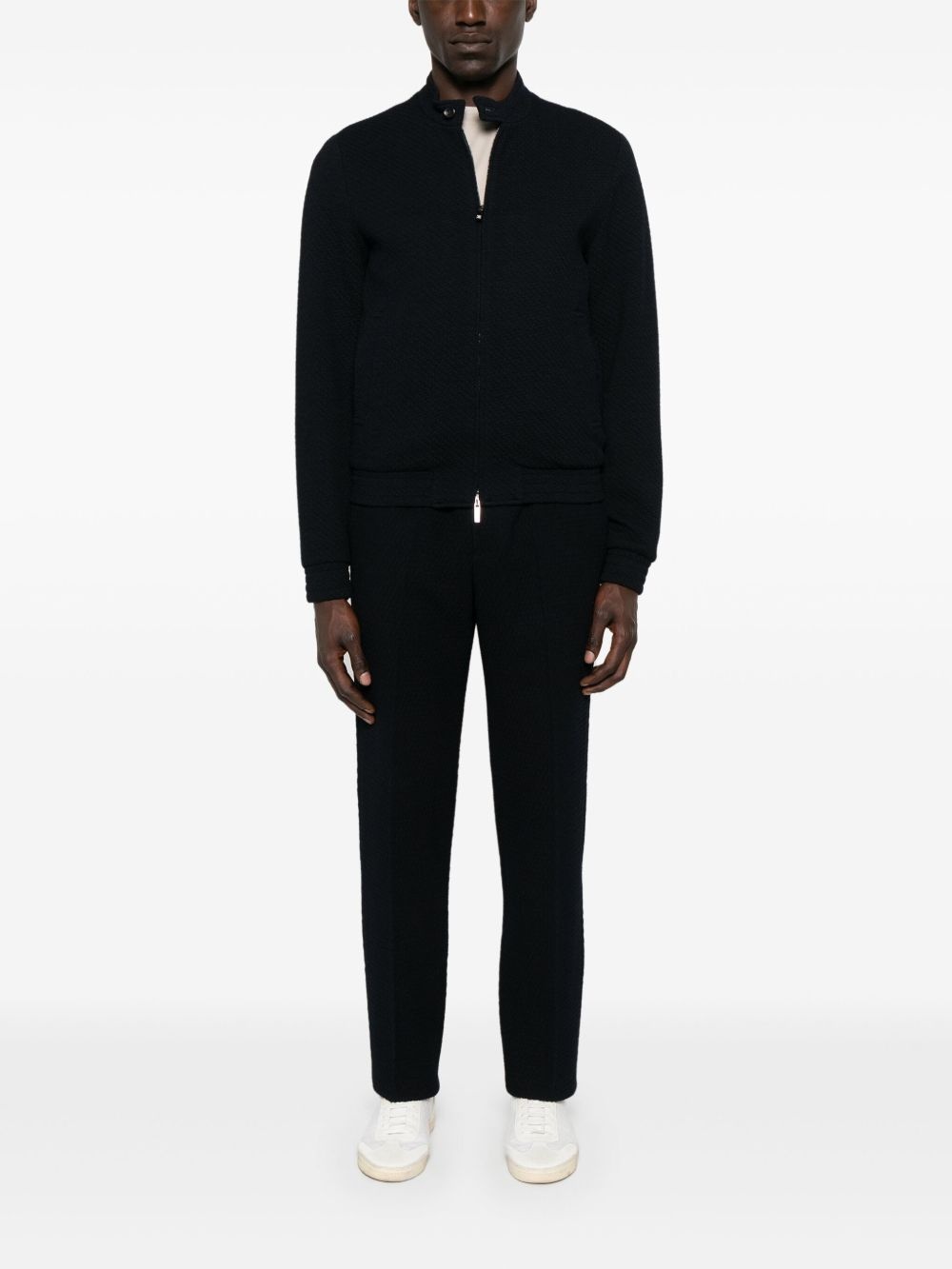 textured bomber jacket - 2