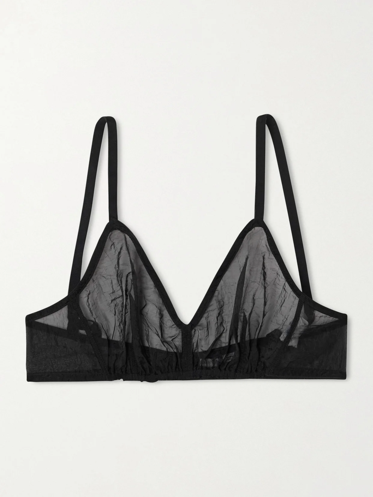 Solen Crinkled-organza Soft-cup Triangle Bra - 1