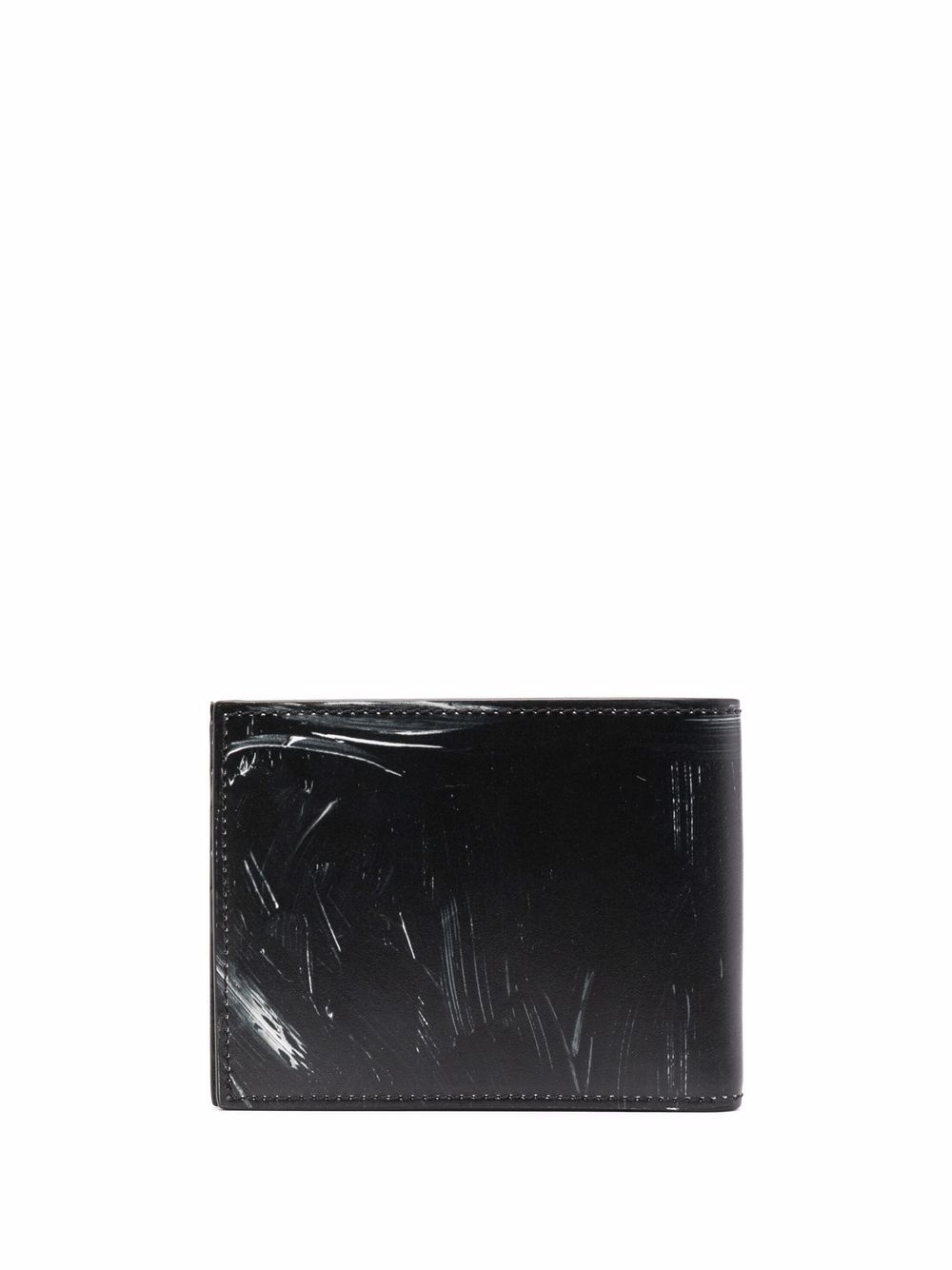 paint-effect logo-print wallet - 2