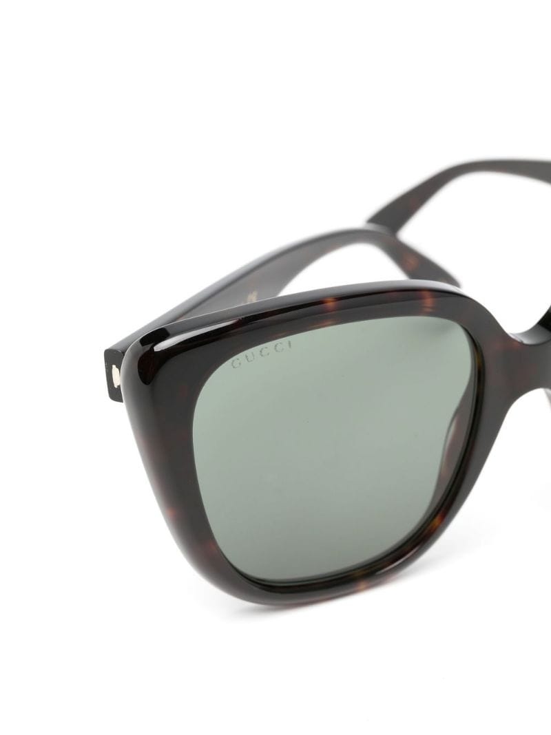 tortoiseshell-effect square-frame sunglasses - 3