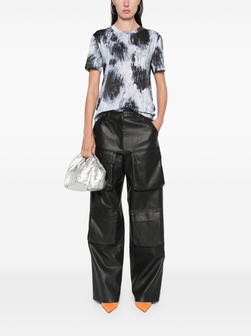 faux-leather cargo pants - 2