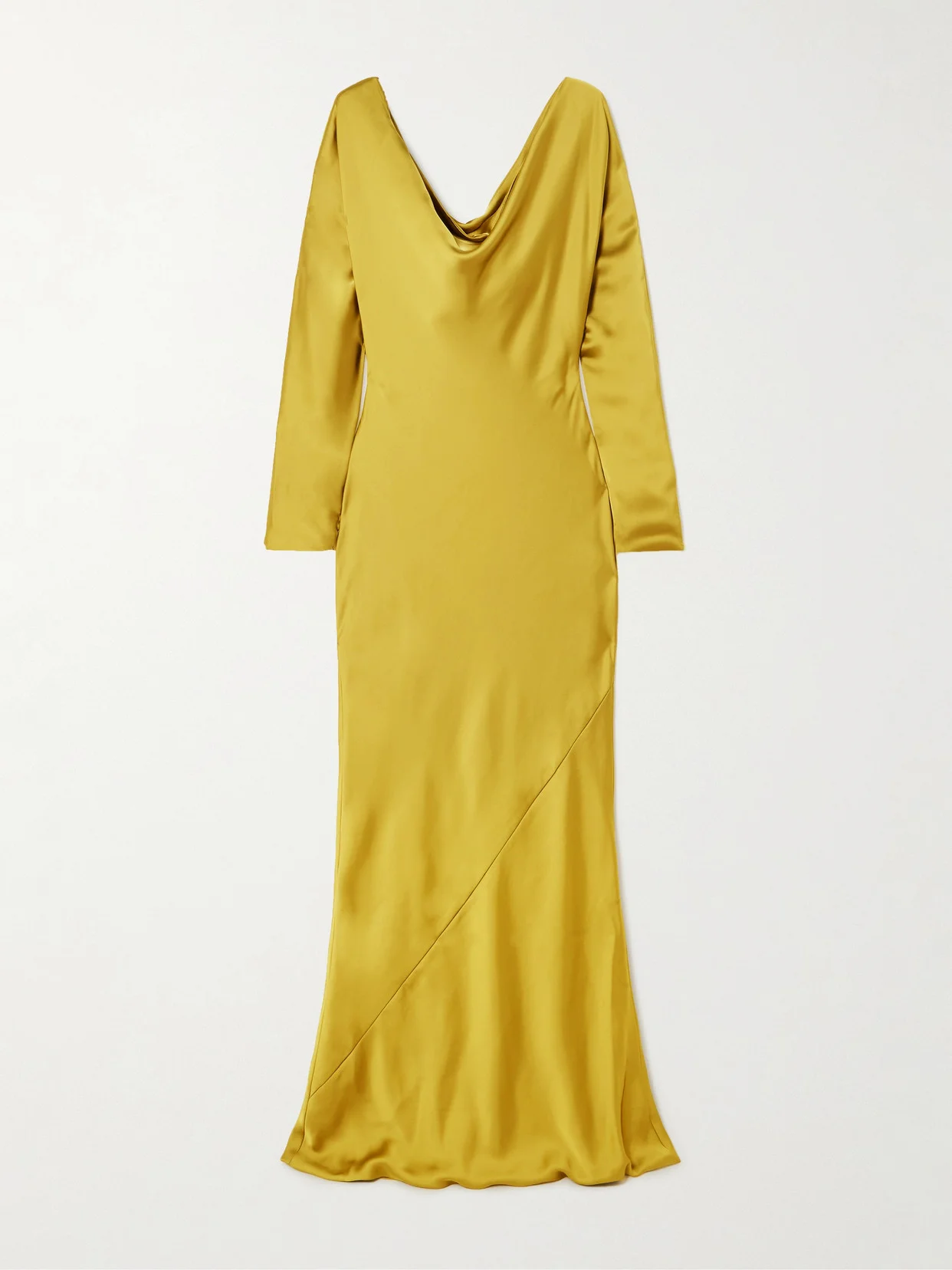 Maria Draped Satin Gown - 1