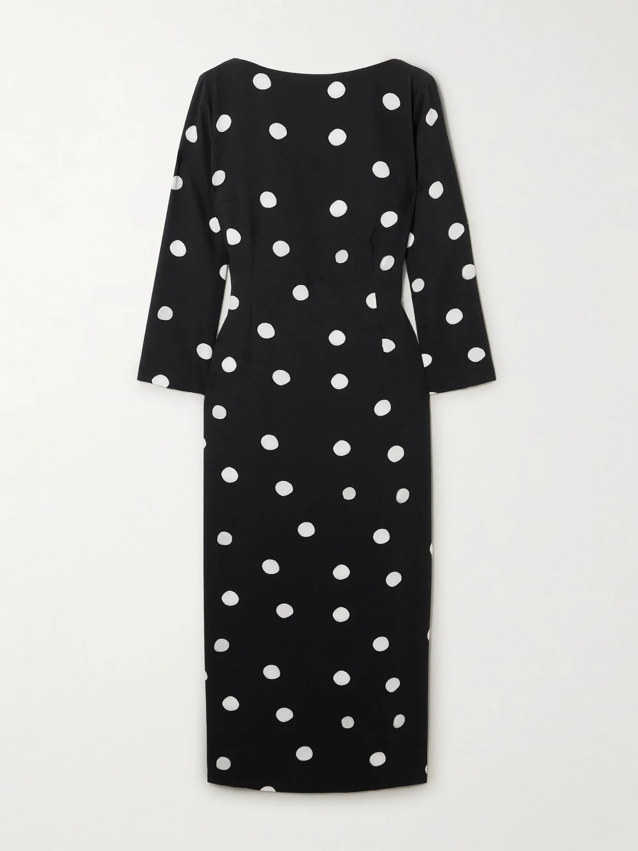 Luce Polka-dot Crepe De Chine Midi Dress - 1
