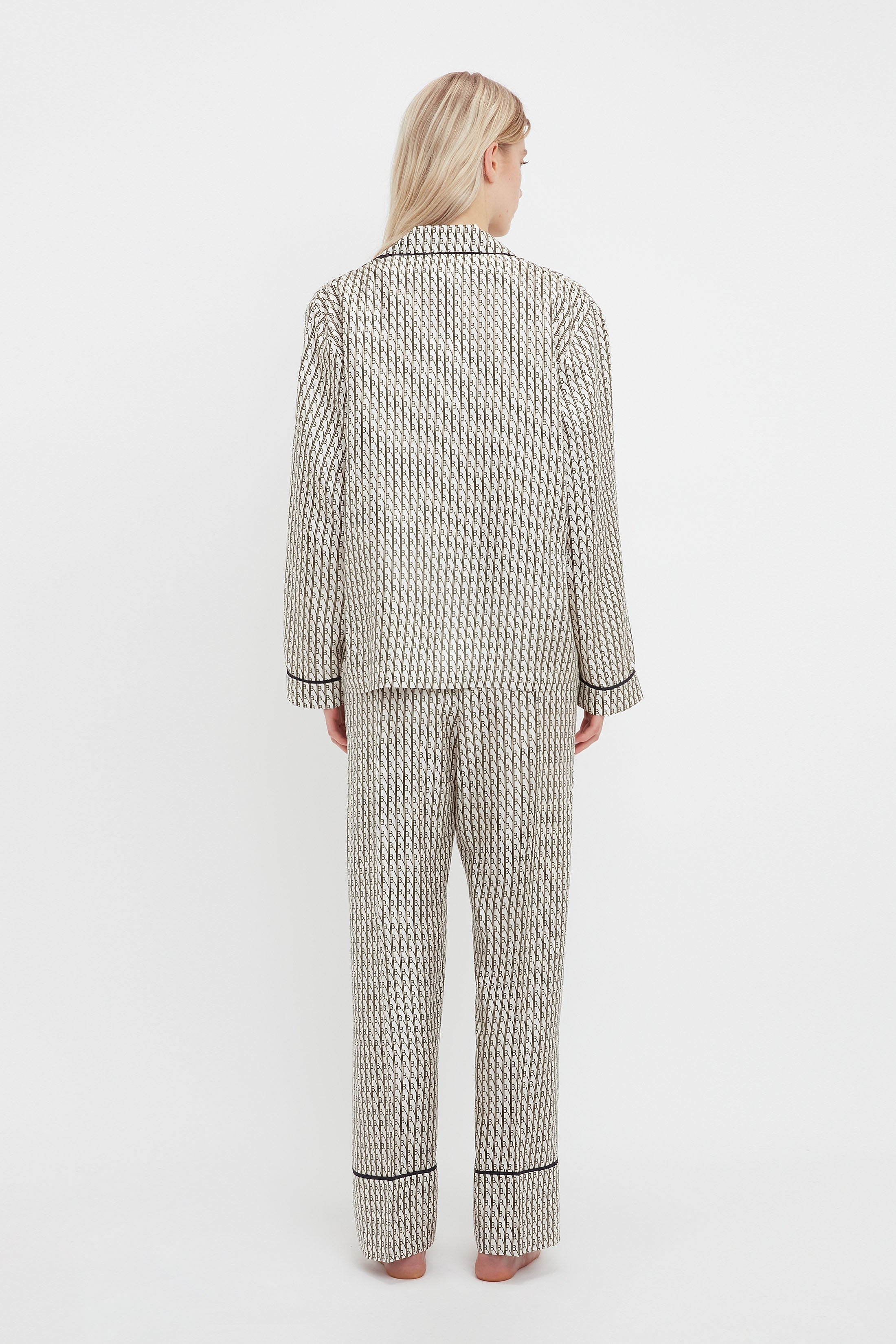 Pyjama Sleep Set In VB House Monogram Jacquard - 7