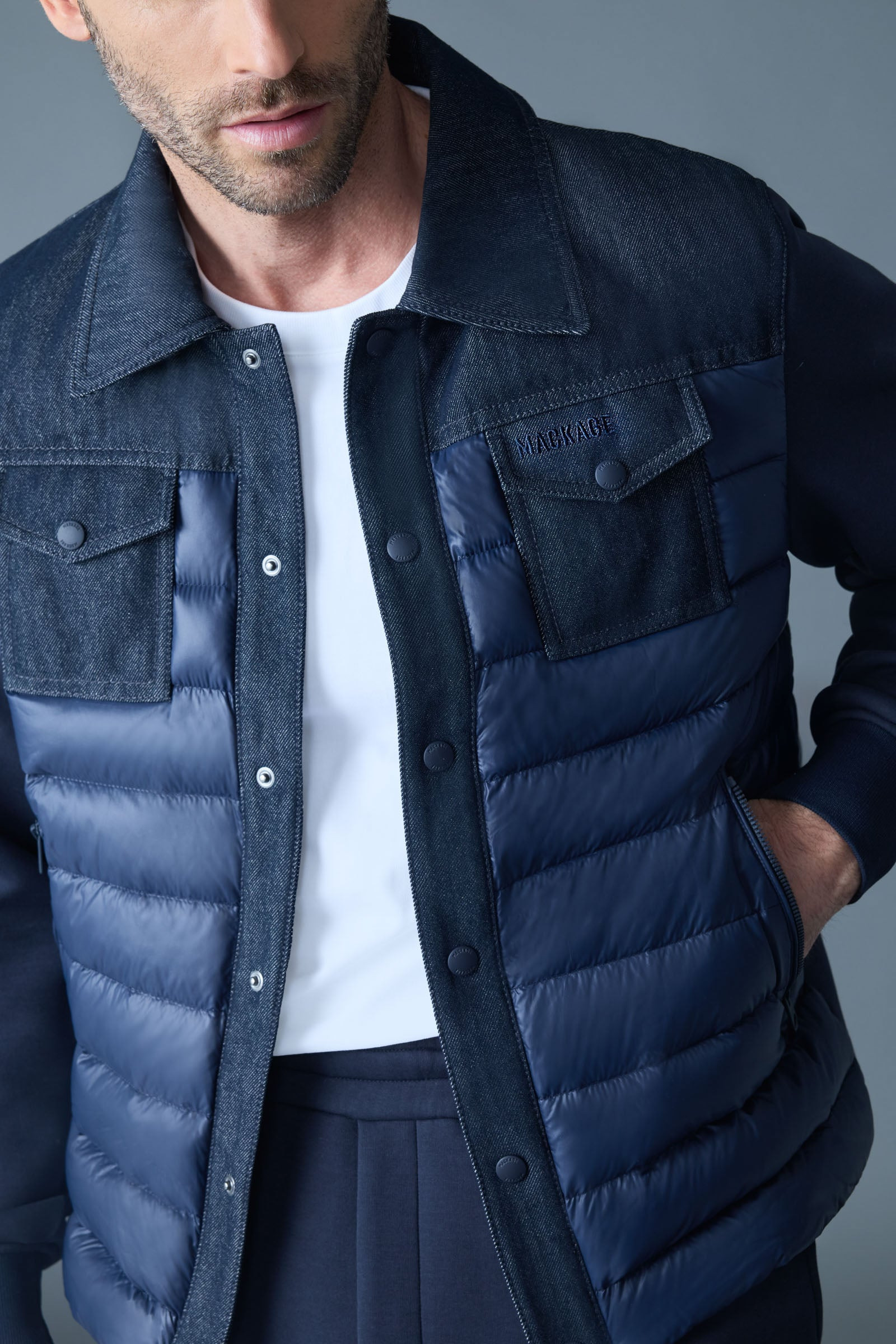 DONOVAN Quilted Contrast Snap Jacket - 6