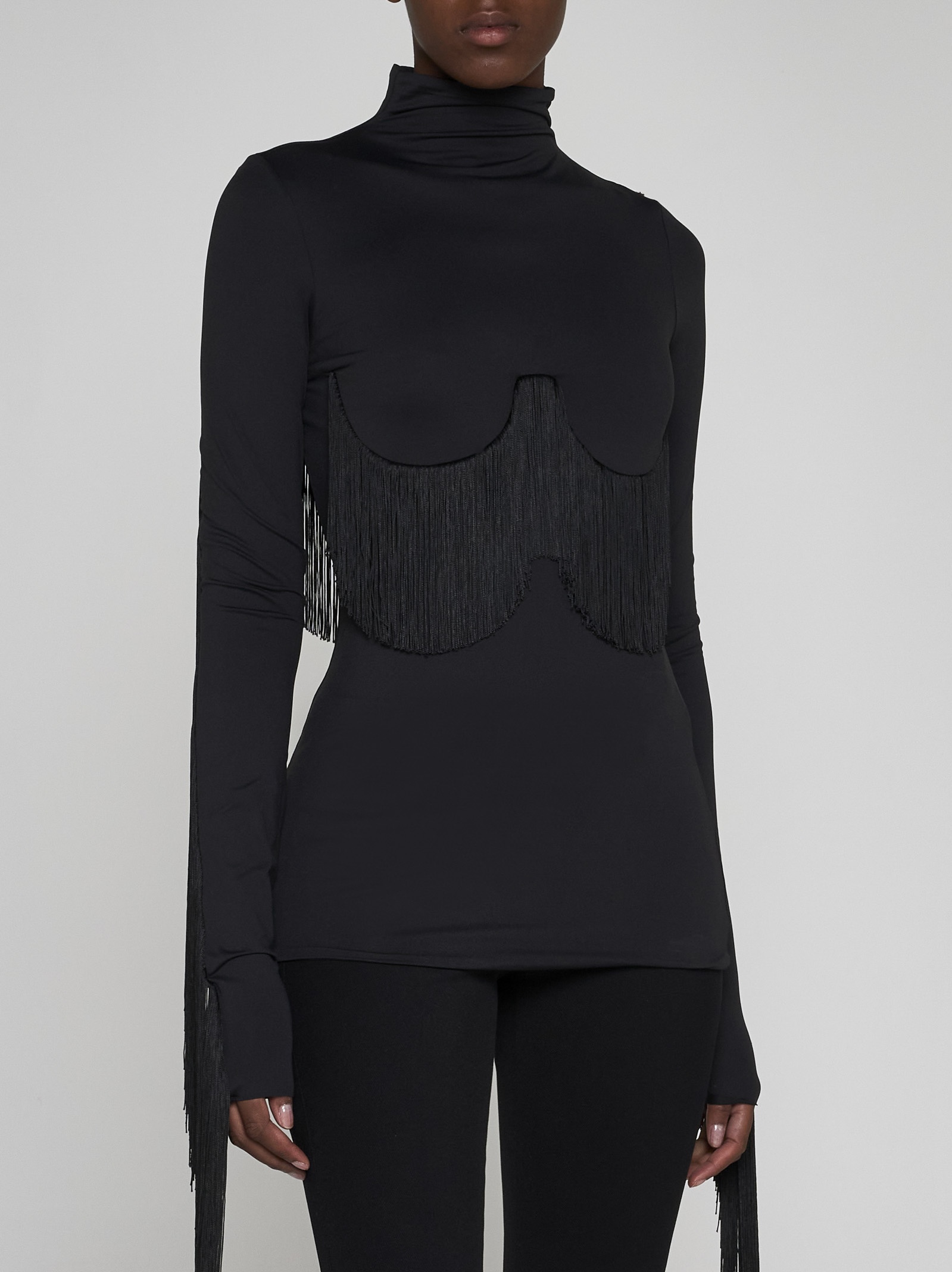 Wien fringed turtleneck - 3