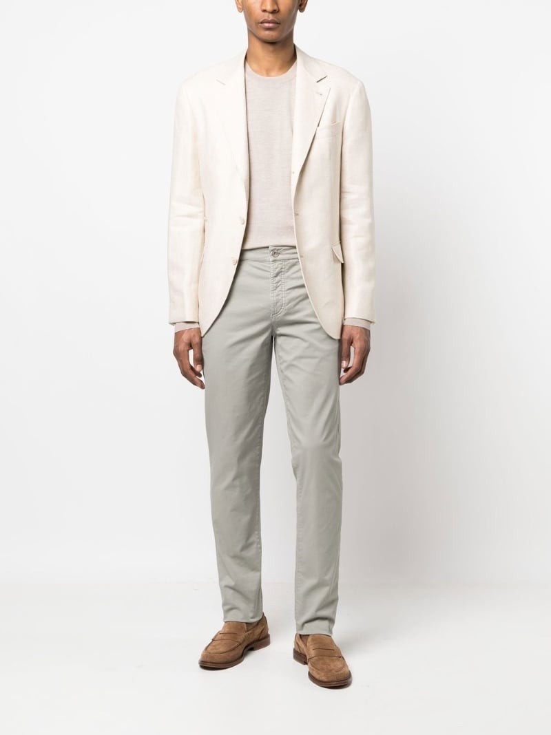notched-laples single-breasted blazer - 2