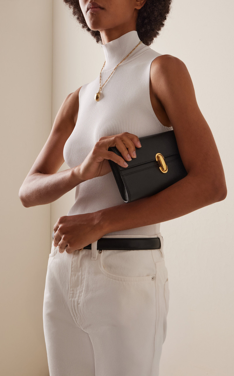 SAVETTE Symmetry Leather Mini Bag black outlook