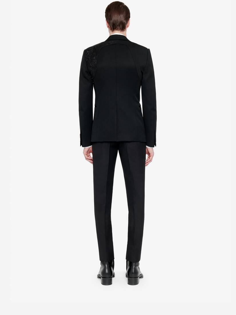 Men's Evening Cigarette Trousers in Black - 4