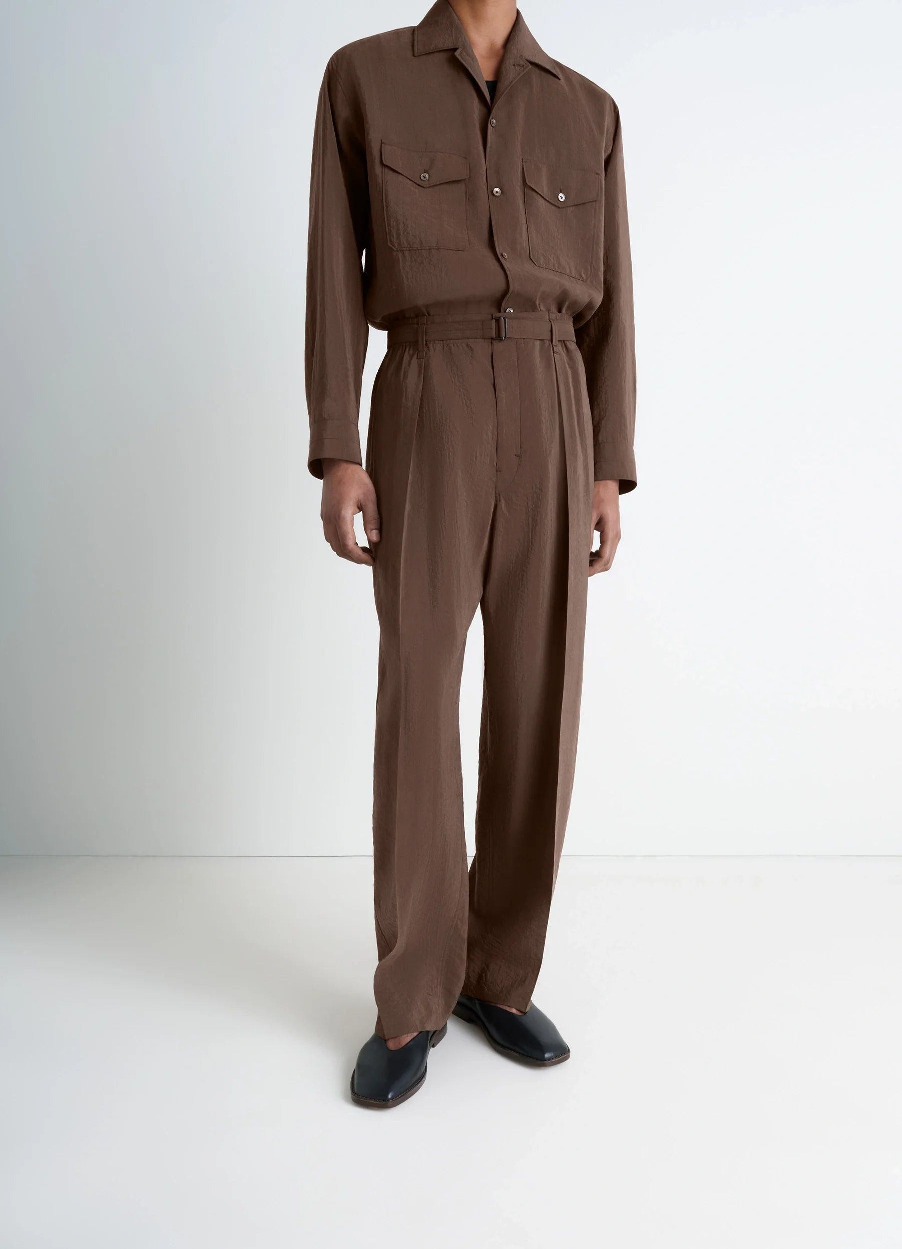 BELTED RELAXED PANTS - 3