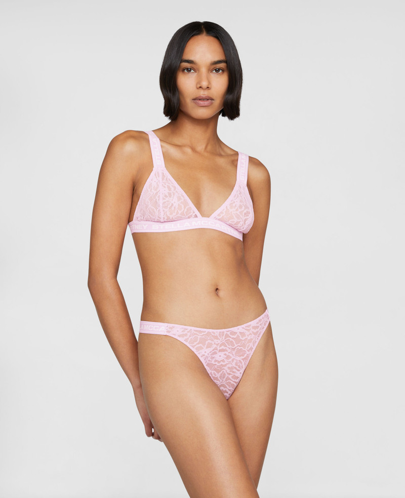 Stella McCartney Logo Lace High-Leg Bikini Briefs outlook