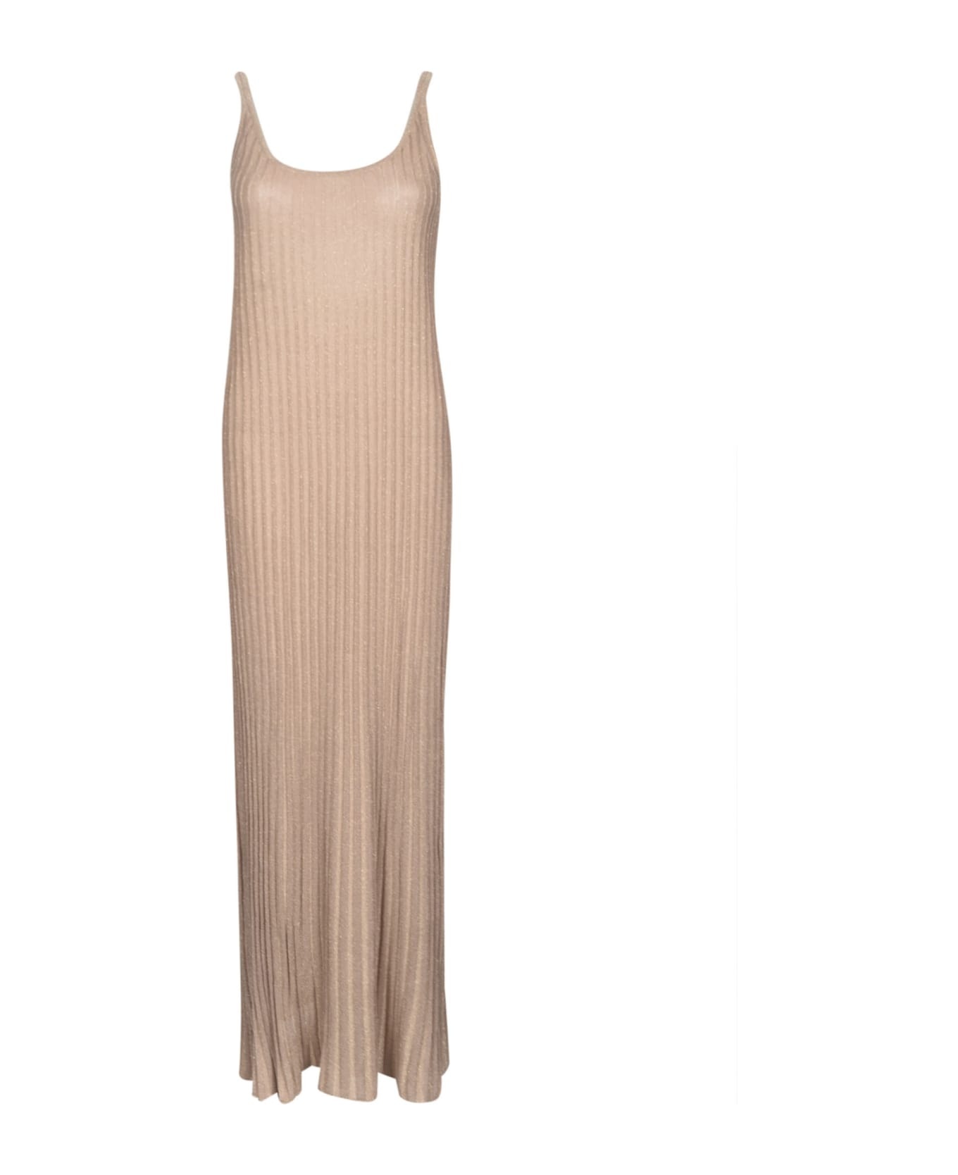 Pleated Sleeveless Dress - 1