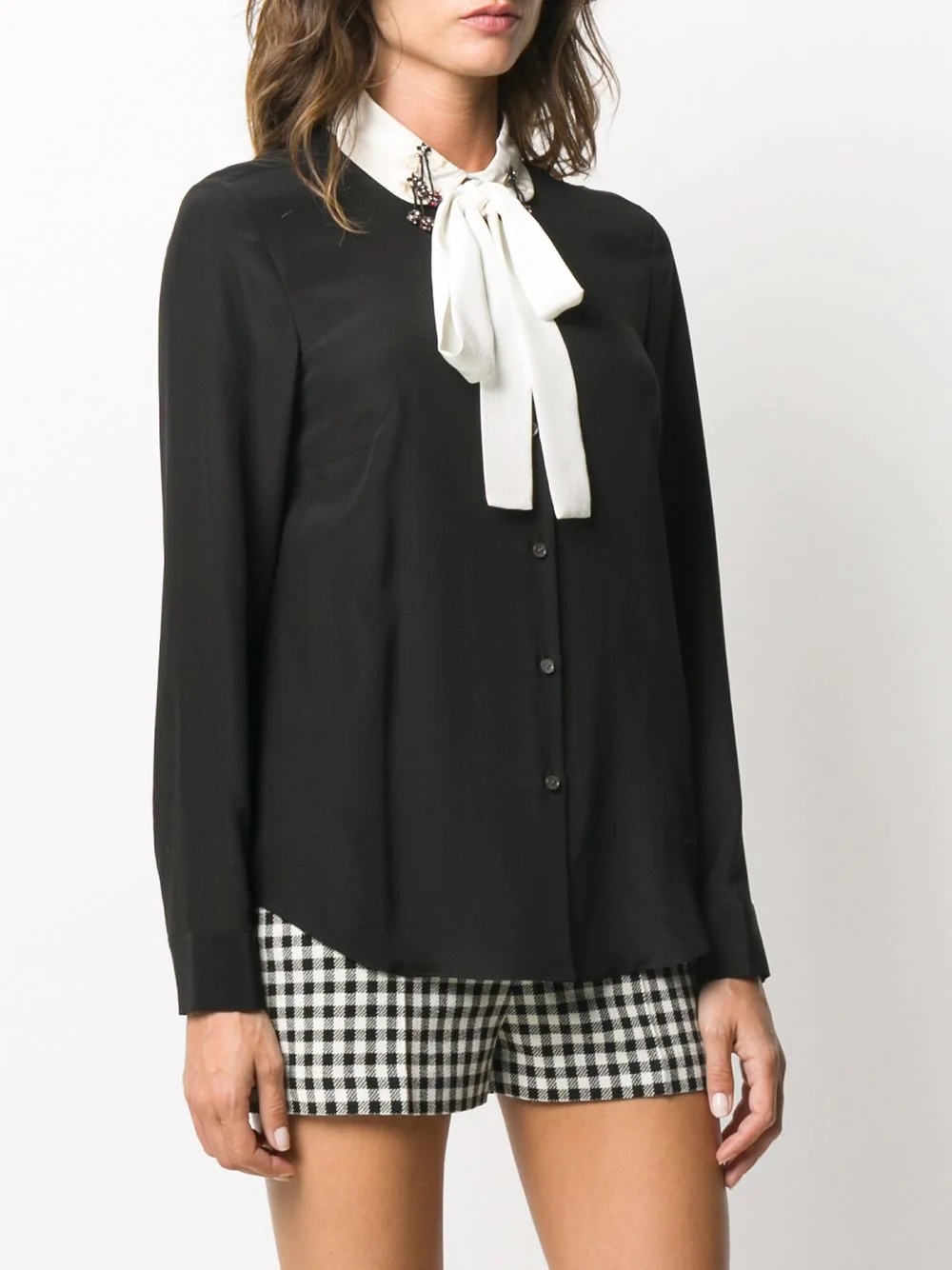 pussy bow detail shirt - 3