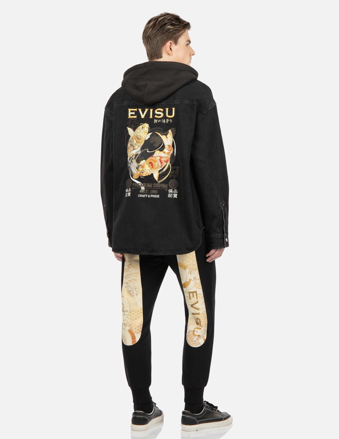 JAPANESE PATTERN DAICOCK PRINT SWEATPANTS - 3