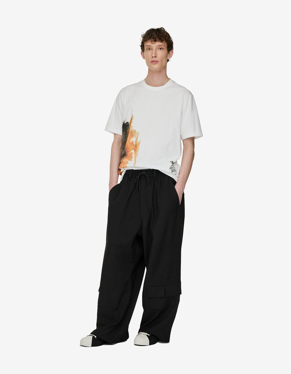 Y-3 White AOP Short Sleeve T-Shirt - 7