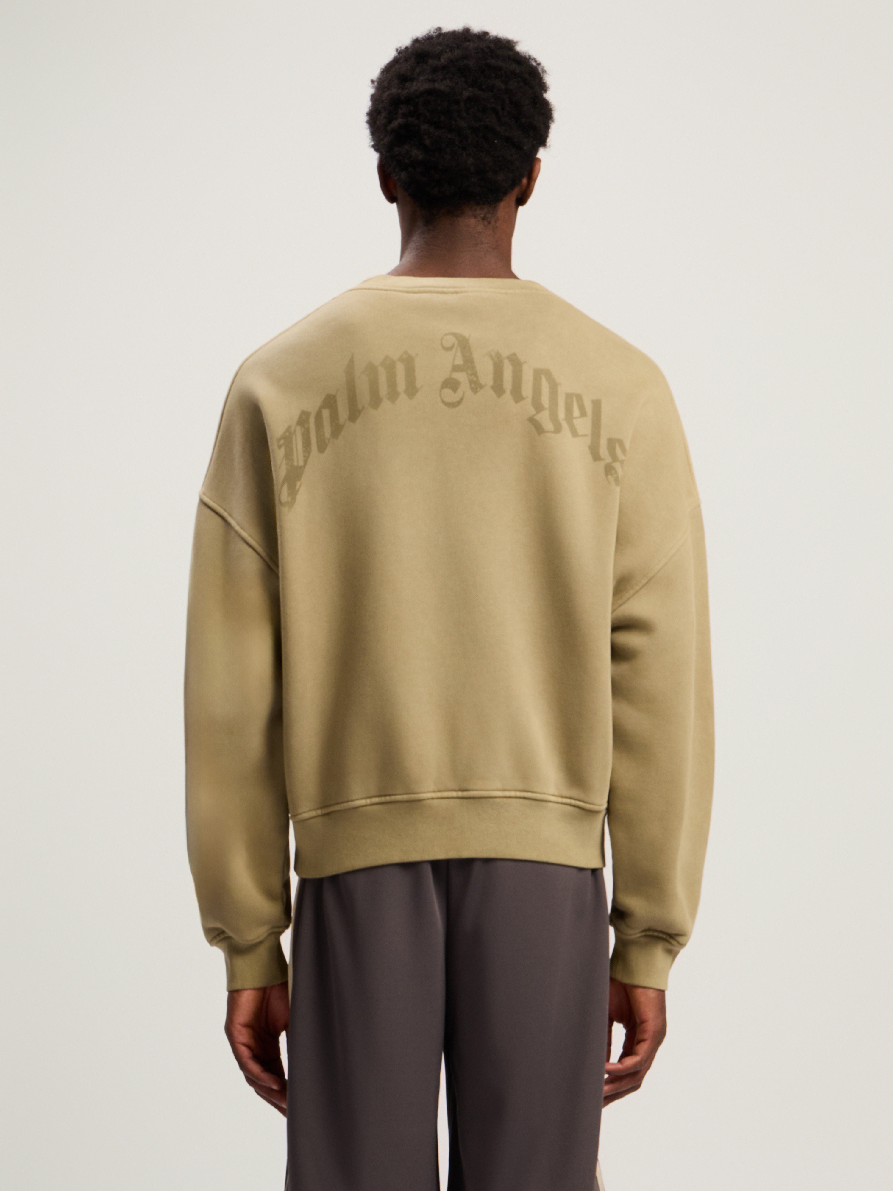Curved Logo Loose Collar Crew - 5