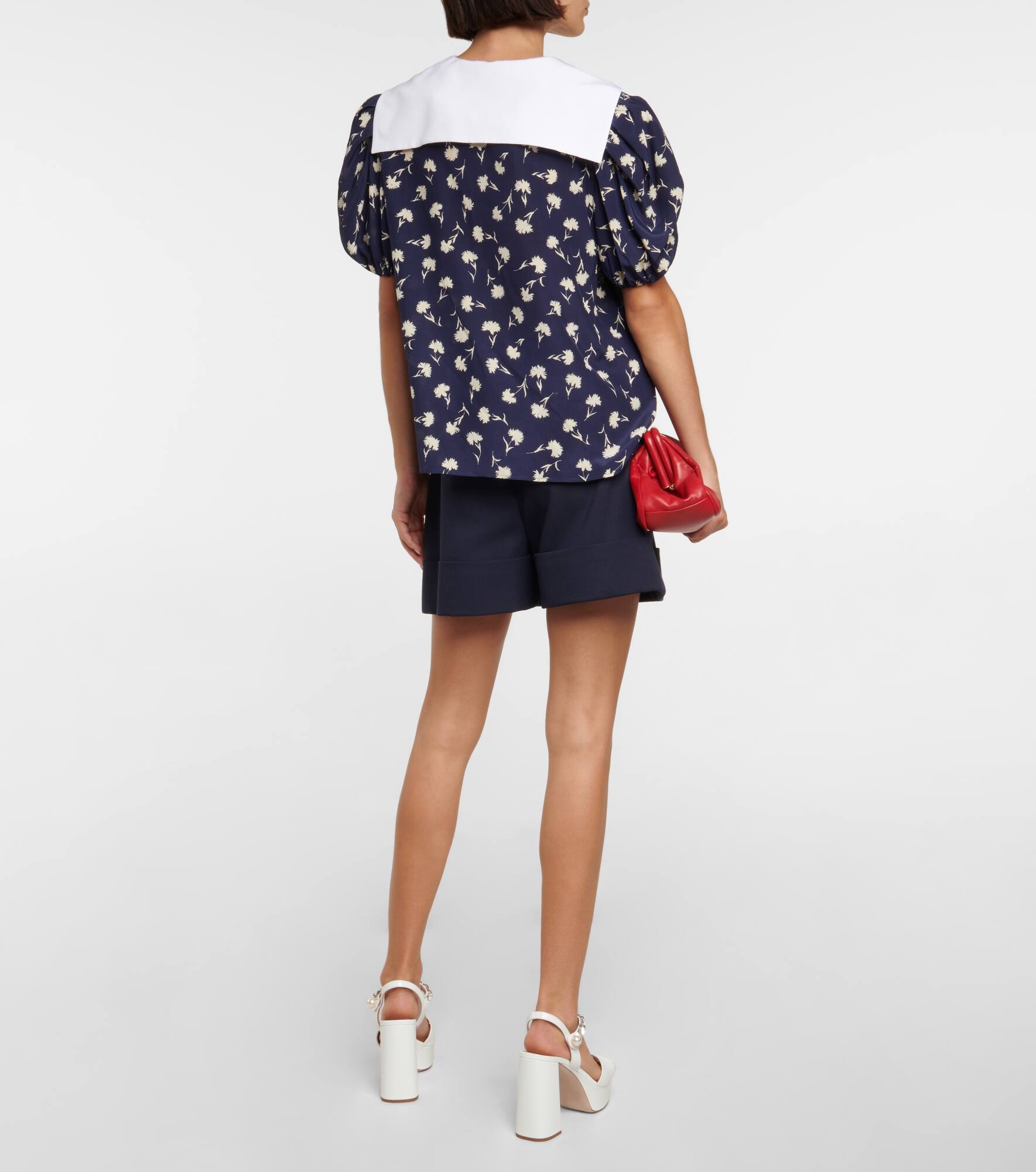 Floral silk crêpe de chine blouse - 3