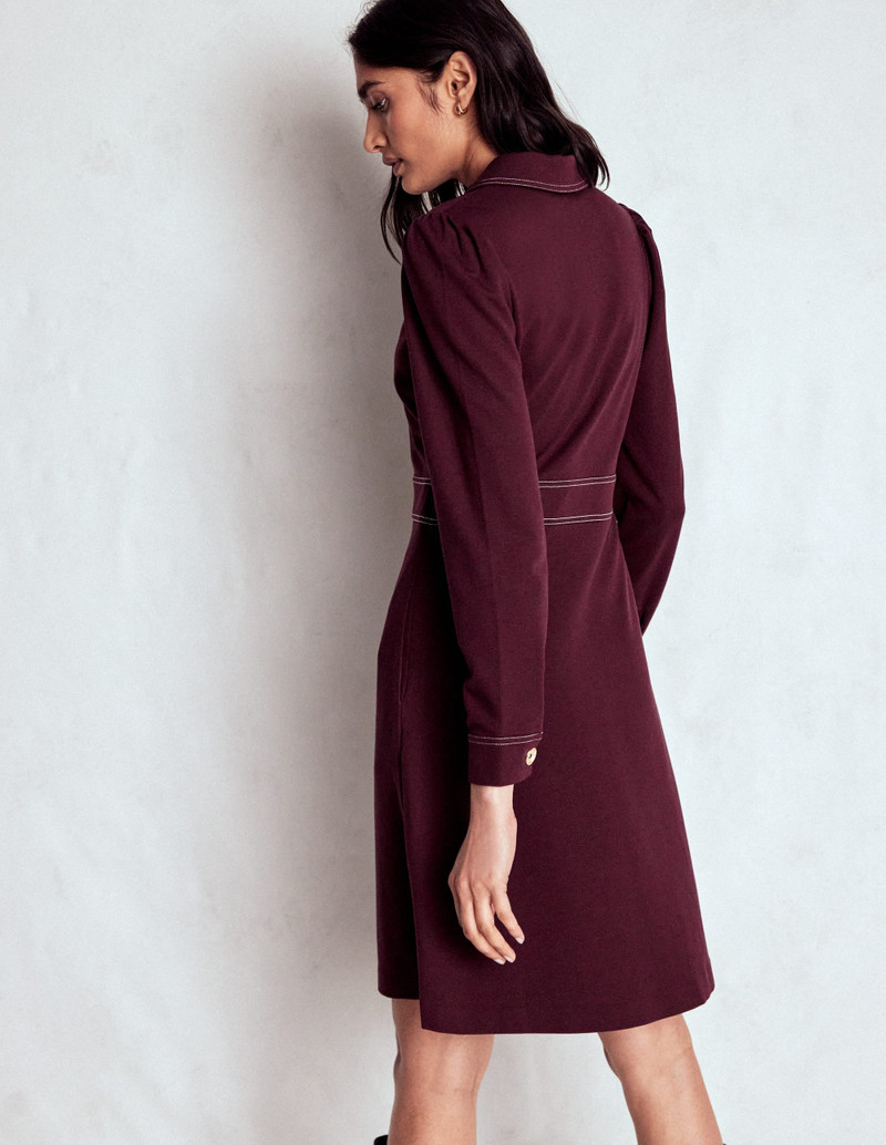 Nicolette Long Sleeve Dress-Dark Cherry 5