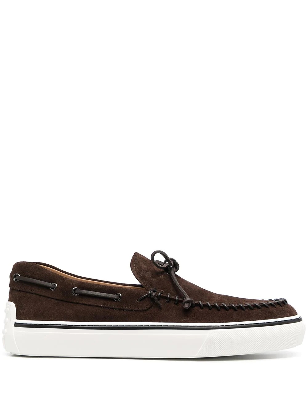 bow-detail boat shoes - 1