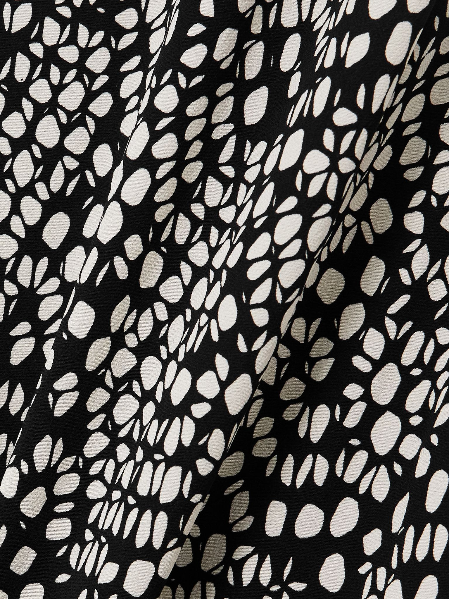 Printed silk-crepe maxi dress Black - 4