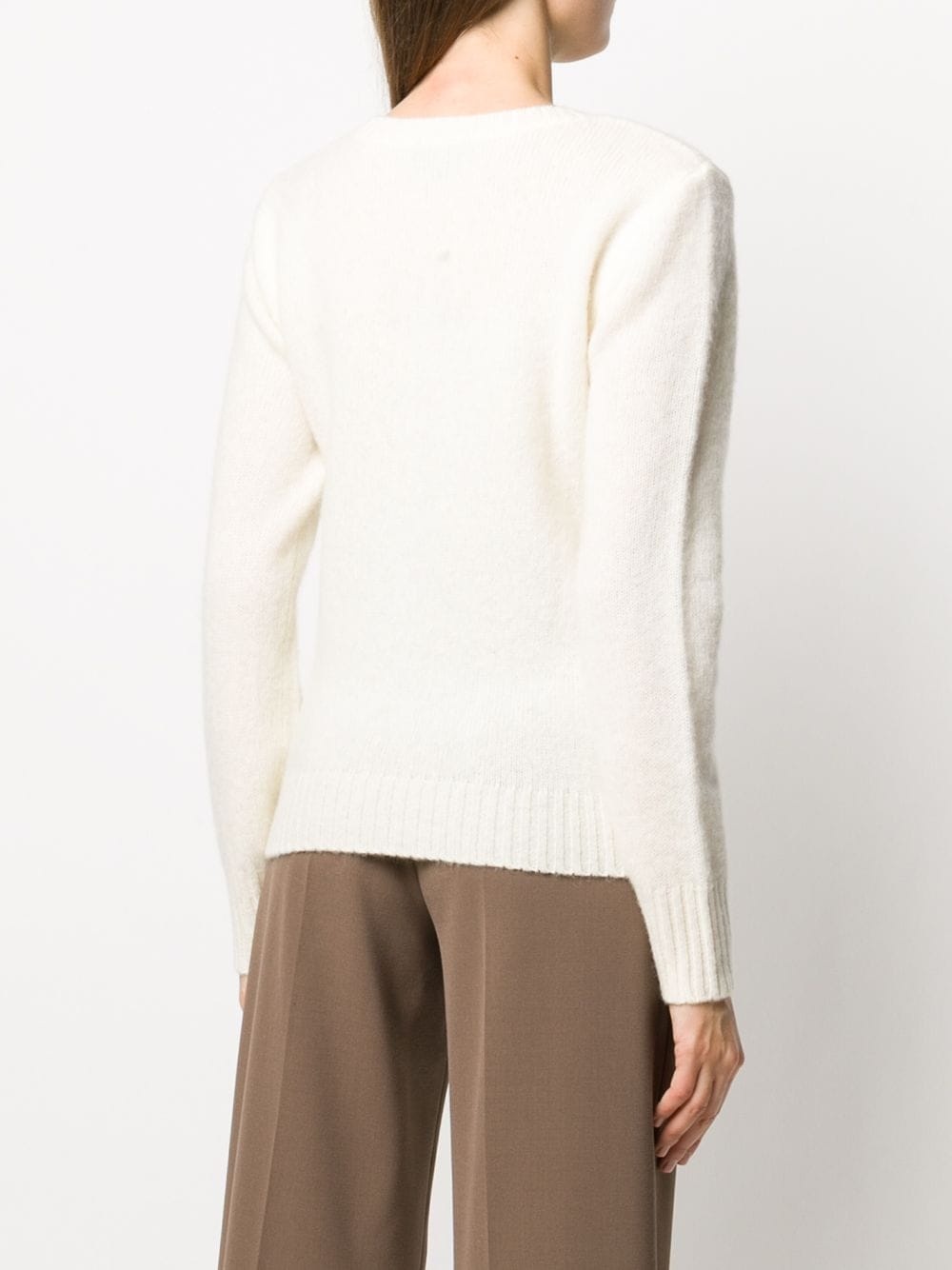 round neck wool jumper - 4