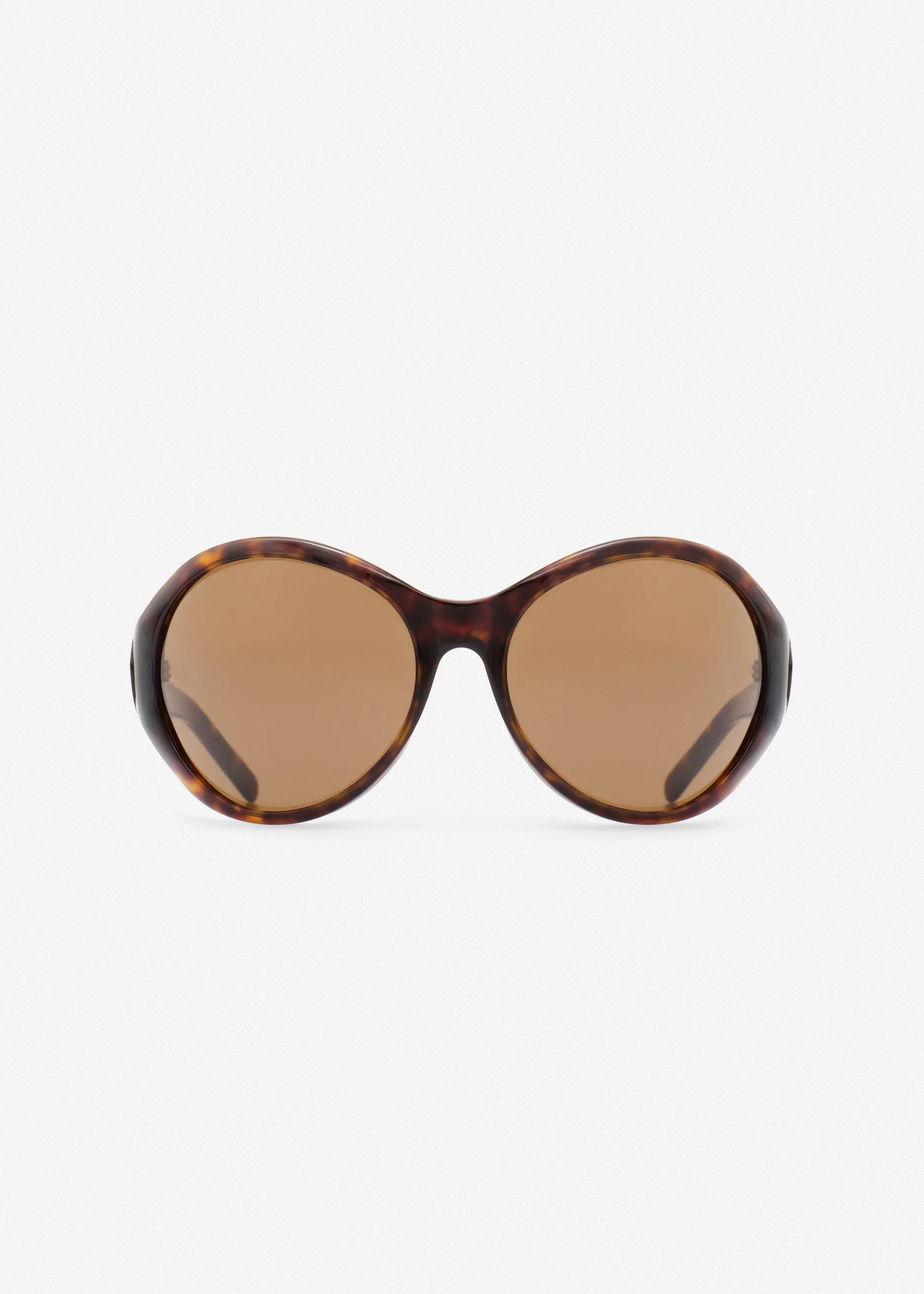 Big round sunglasses in tortoise with brown lenses - 1
