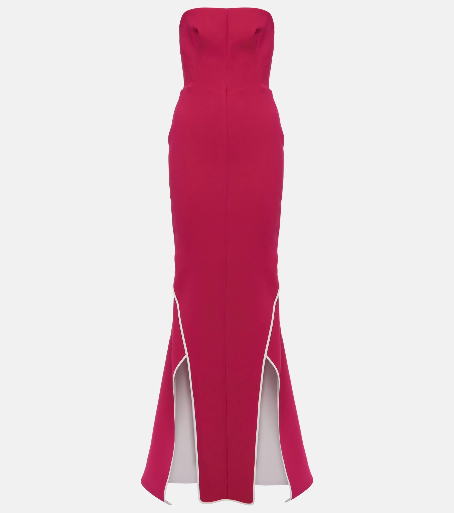 Notorious strapless crêpe gown - 1