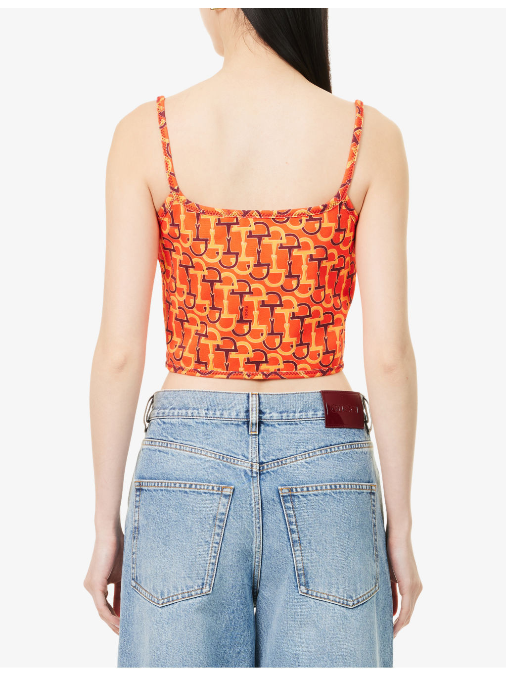 Cropped Horsebit Cotton Top - 4