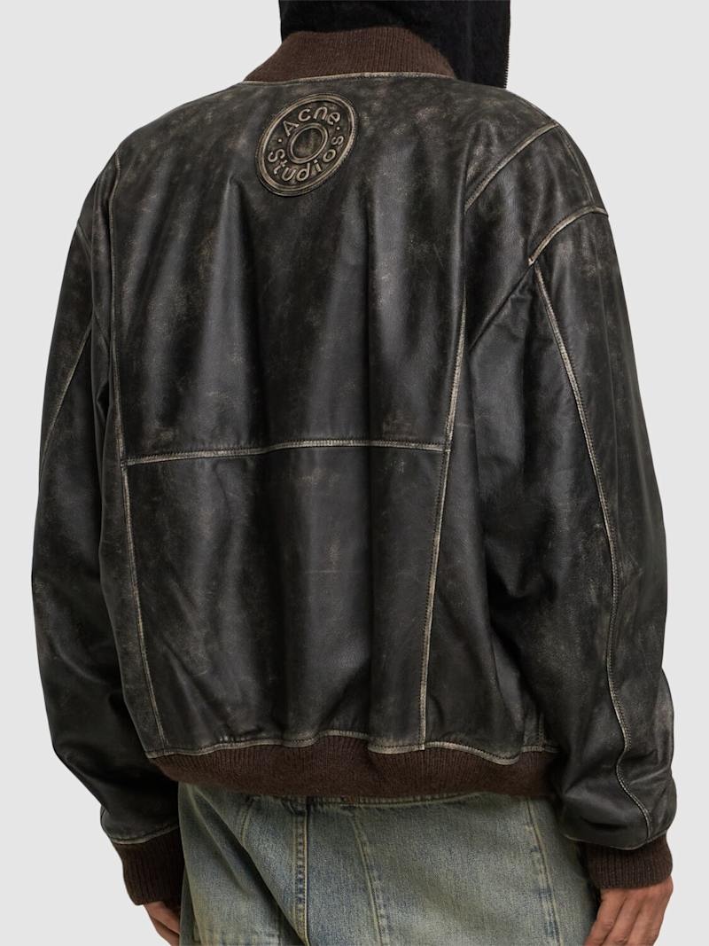 Liev leather bomber jacket - 3