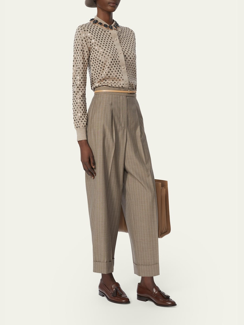 Max Mara Studio Ragno Sequin-Embellished Wool Cardigan outlook