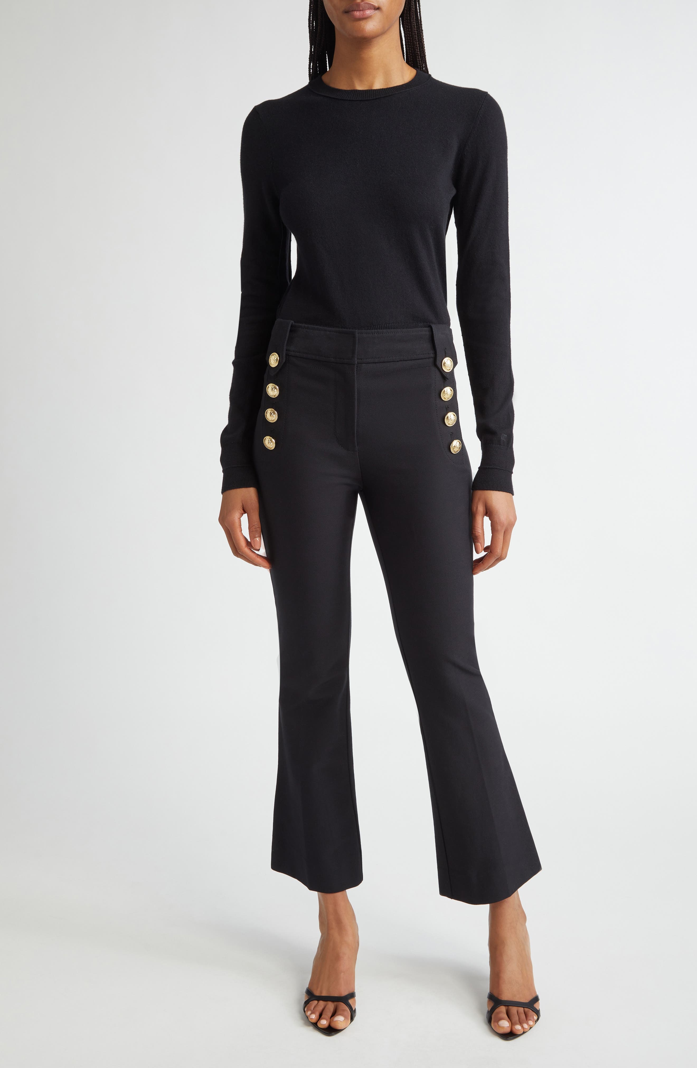 Derek Lam 10 Crosby Alizee Crewneck Cotton & Cashmere Sweater in Black at Nordstrom - 2