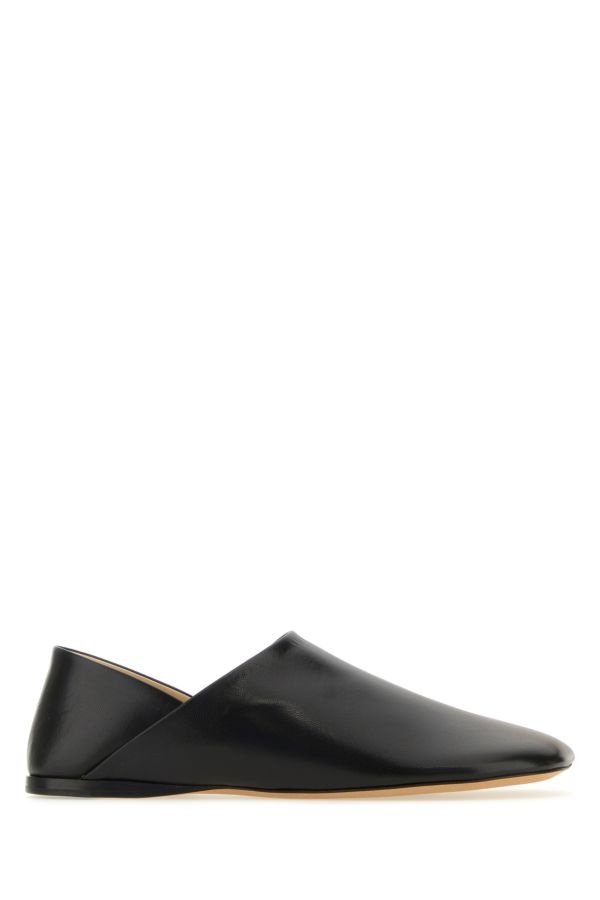 Loewe Woman Black Leather Toy Loafers - 1