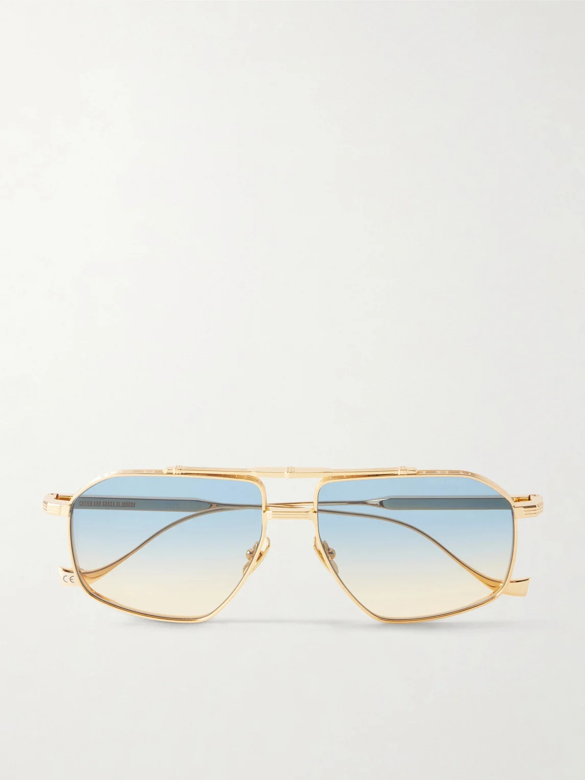 1424 Aviator-Style Silver-Tone Sunglasses - 1