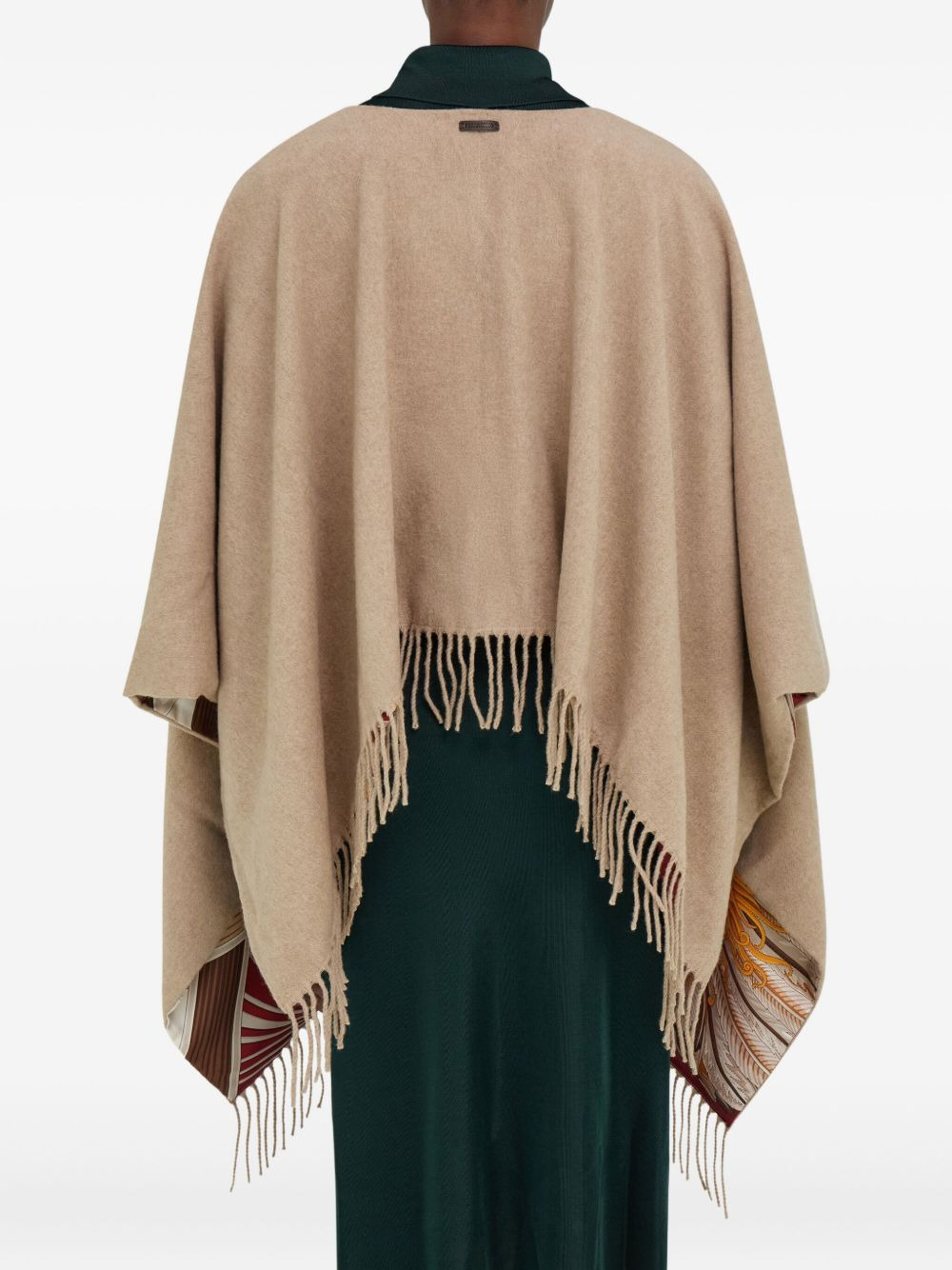 fringed reversible cape - 3