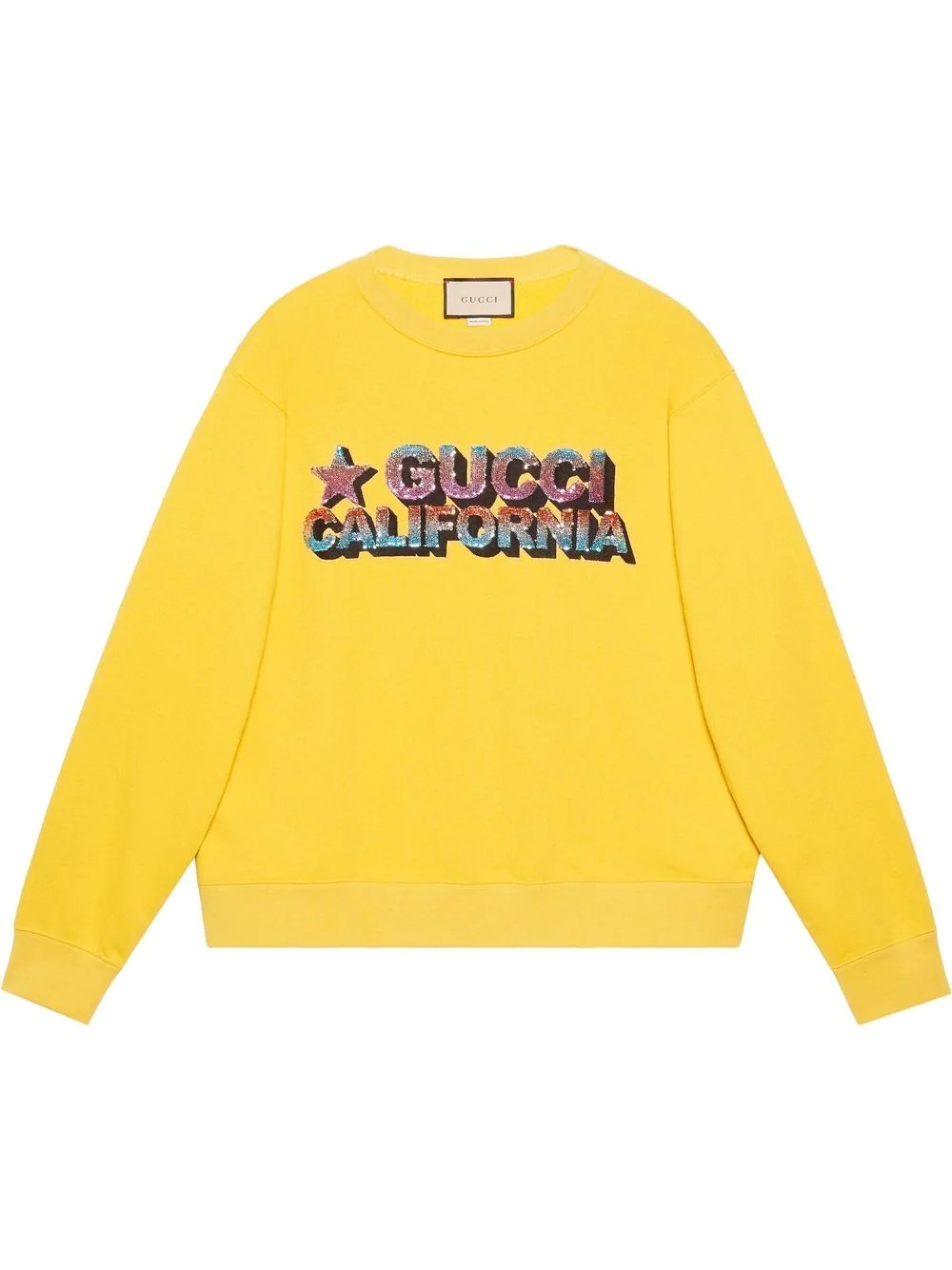 sequin-embellished logo jumper - 1