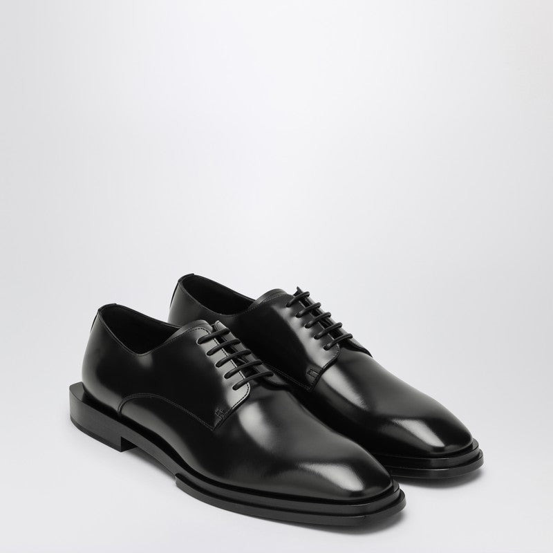 Alexander Mcqueen Black Leather Lace-Up Men - 1