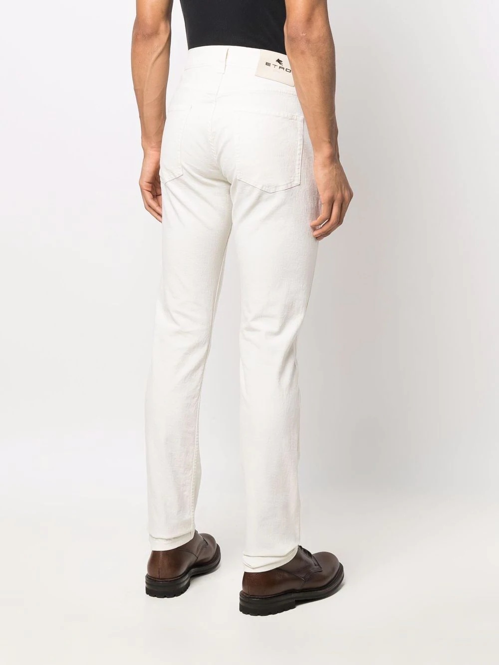 bleached straight-leg jeans - 4