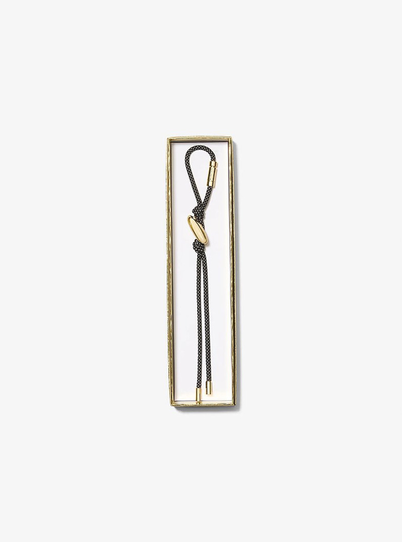 MICHAEL KORS Initial Gold-Tone and Speckled Cord Bag Charm outlook