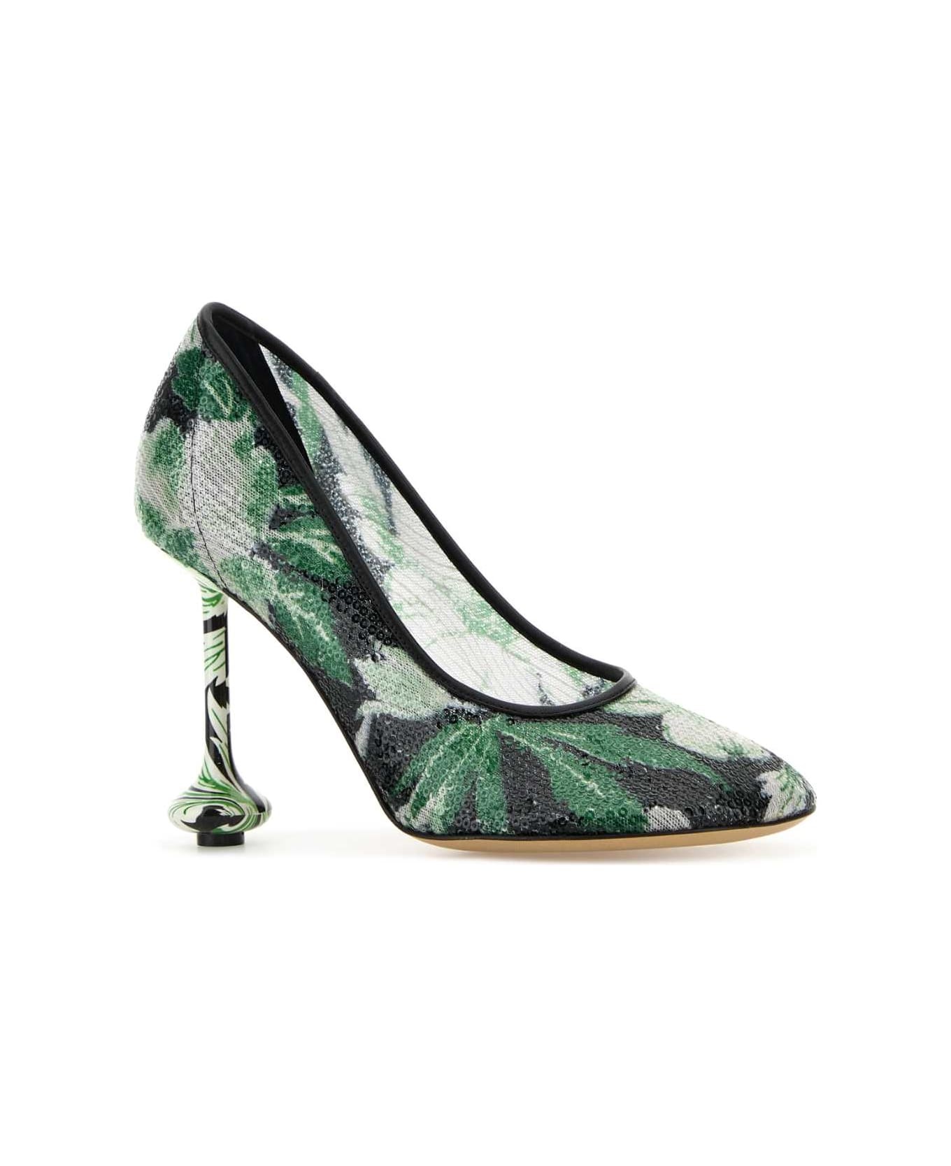 Embellished Mesh Toy Pumps - 2
