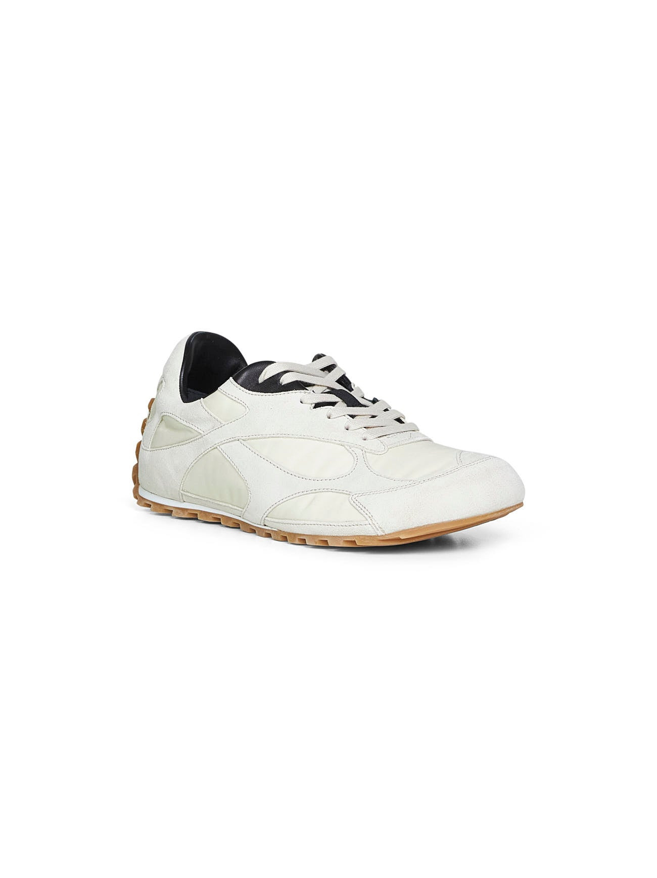 Bottega Veneta Men Sea Salt Suede And Nylon Orbit Flash Sneakers - 2