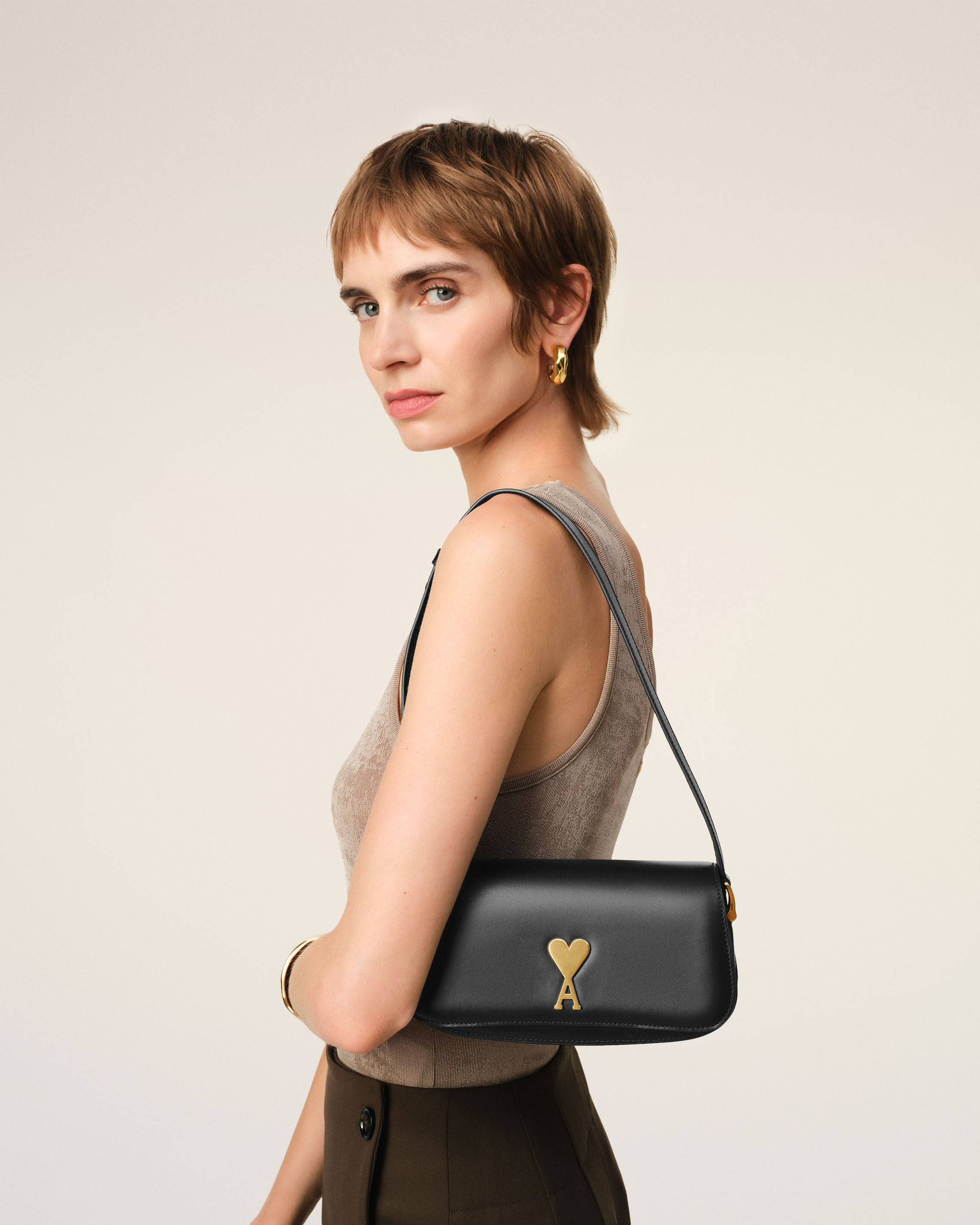 BLACK LEATHER SHOULDER BAG PARIS PARIS BAG - 2