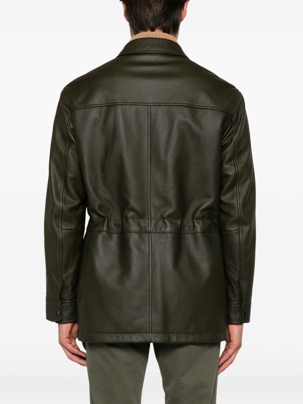 leather sahariana jacket - 4